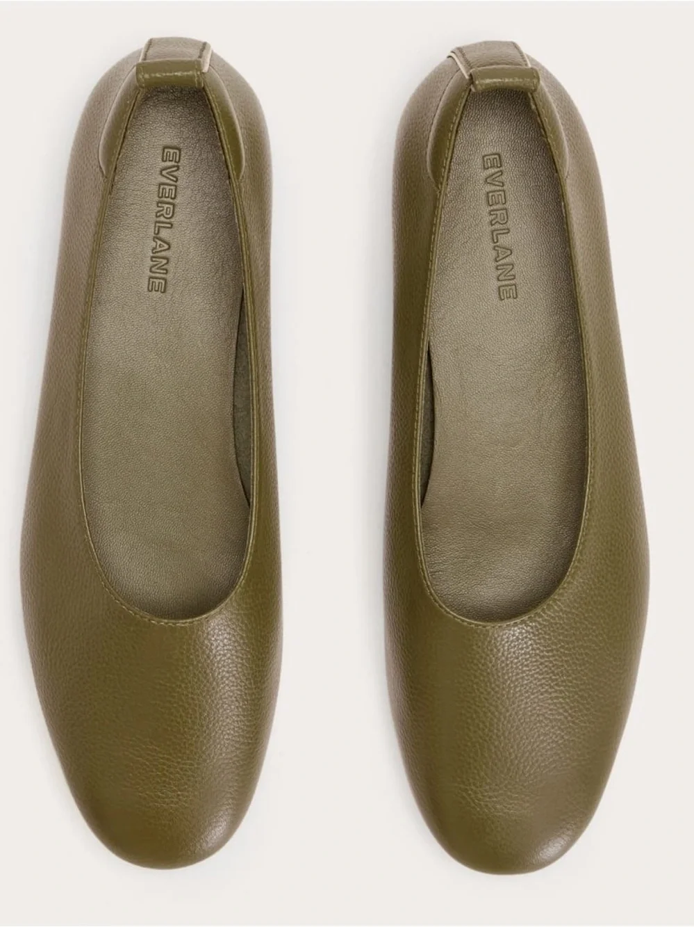 Everlane Day Glove Flat Birch Green Leather Ballet Slip On Size 6 NWOB - Picture 2 of 9